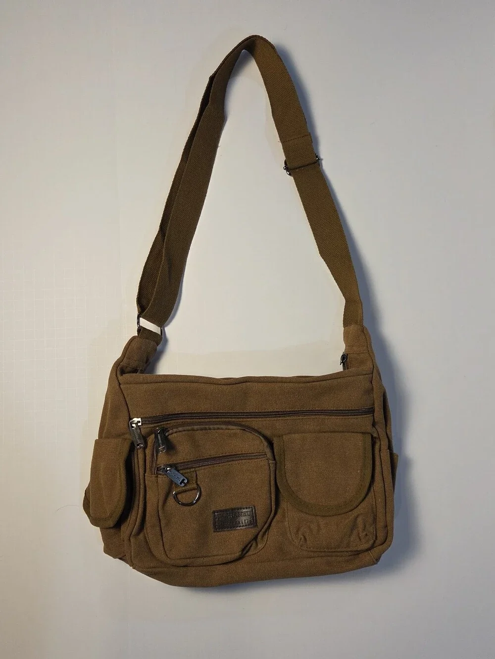 Canvas Messenger Bag Retro Mailman Workwear Grunge Y2K Army Surplus Field Bag